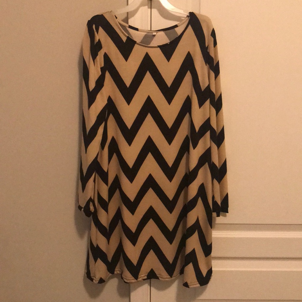 A Zig-zag Striped Dress